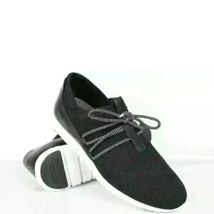 Cole Haan Zerogrand Quilted Black Lace Up Oxford Sneakers